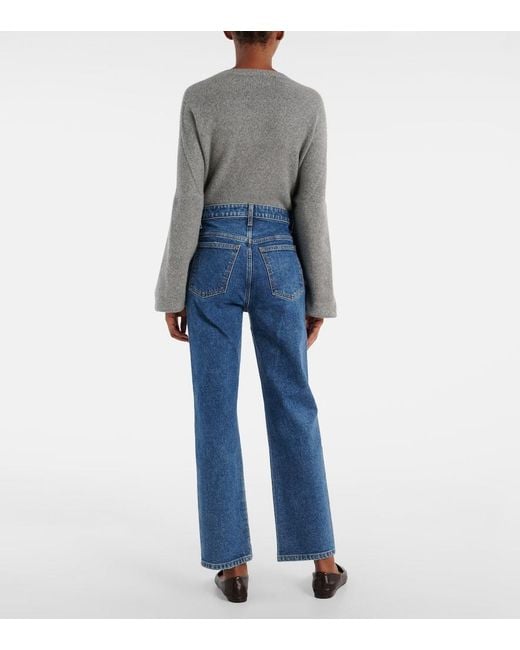 Jeans Rectos Abigail De Tiro Alto Khaite de color Blue