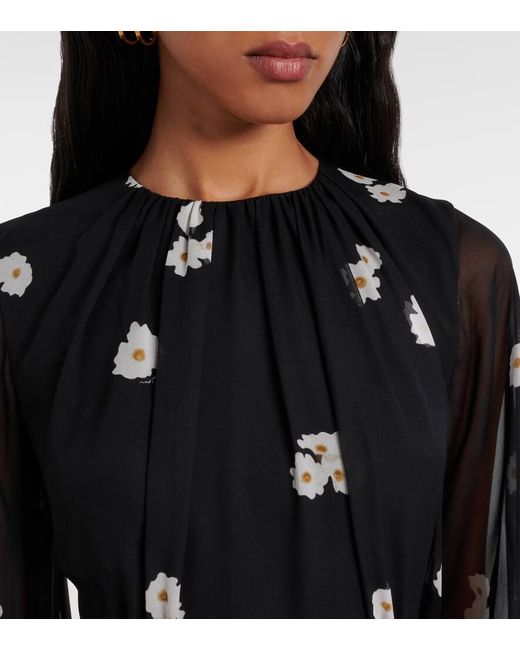 Erdem Black Robe Aus Seide