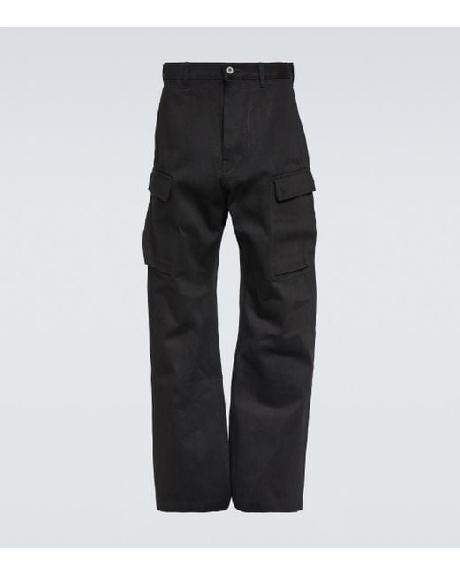 Rick Owens DRKSHDW Lowrise Cotton Cargo Pants in Black for Men Lyst UK