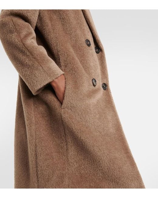 Abrigo Roseto de lana y lana de alpaca Max Mara de color Brown