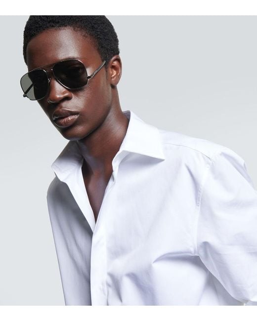 Saint Laurent Aviator-Sonnenbrille Sl 653 Leon in Metallic für Herren