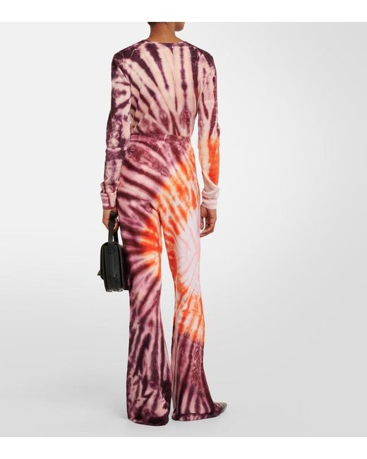 Gabriela Hearst Red Neal Tie-Dye Wool And Cashmere Pants