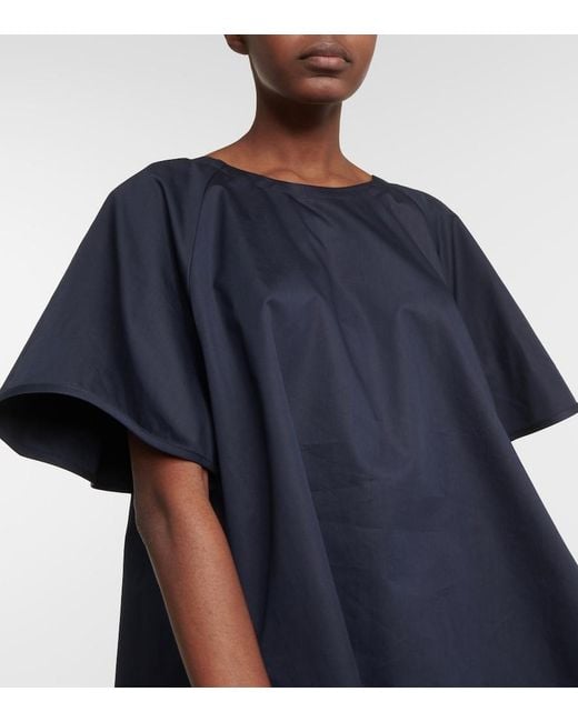 Co. Blue Oversized Tton And Silk T-Shirt