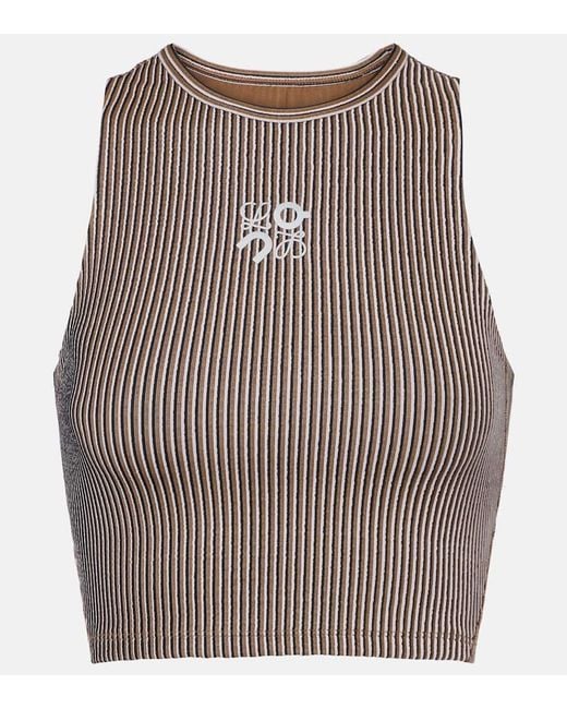Loewe Brown X On Jacquard Jersey Tank Top