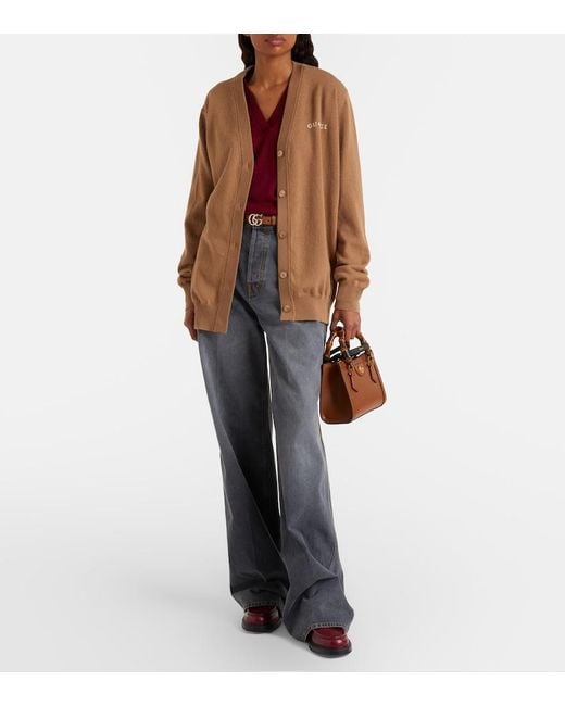 Gucci Brown Diana Small Leather Top-Handle Bag