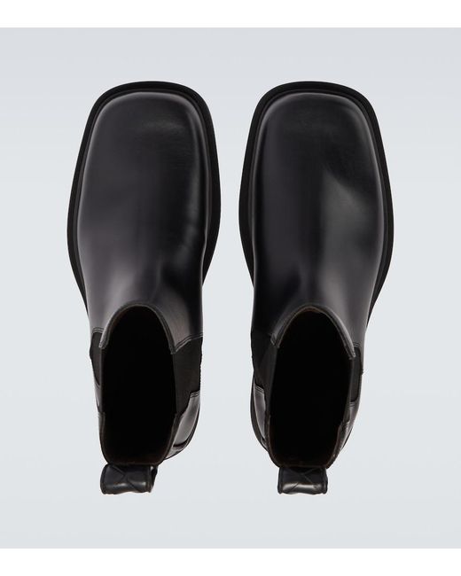 Bottega Veneta Black Ben Leather Chelsea Boots for men