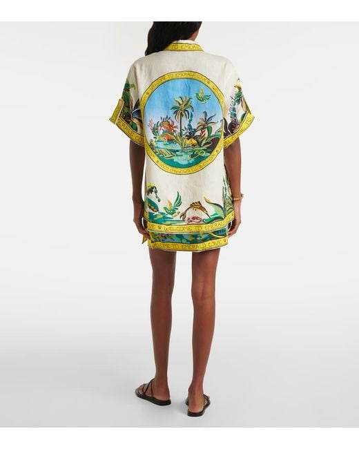 ALÉMAIS Green Day Dream Linen Shirt