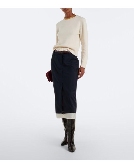 Extreme Cashmere White N°430 Jeanne Cashmere-Blend Sweater