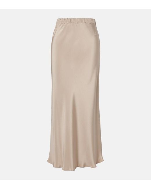 Max Mara Natural Silk Satin Slip Skirt