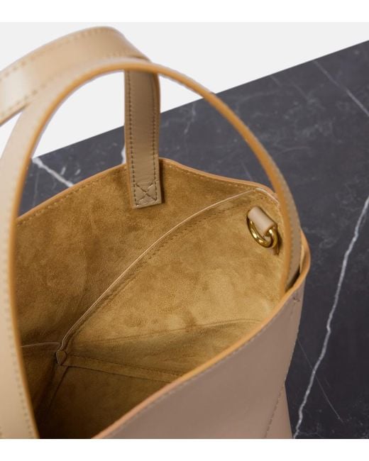 Loewe Natural Puzzle Fold Mini Leather Tote Bag