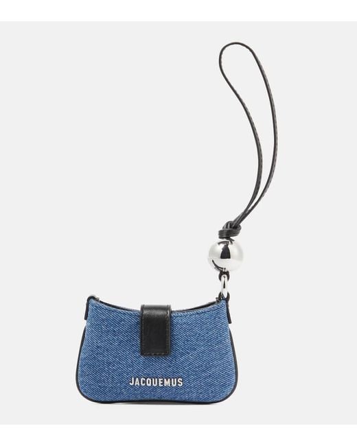 Jacquemus Blue Muenzetui Le Porte Bisou Aus Denim