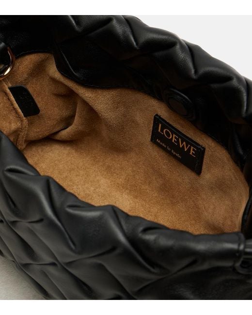 Loewe Black Flamenco Mini Leather Clutch