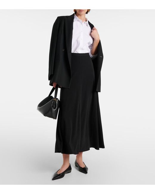 Totême Black Jersey Maxi Skirt