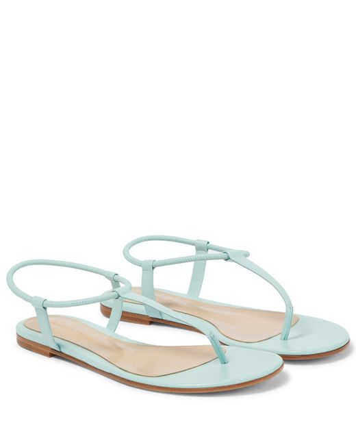 Gianvito Rossi Jaey Leather Thong Sandals | Lyst