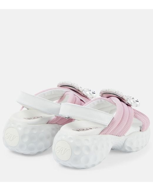 Roger Vivier Pink Viv' Run Light Sandals
