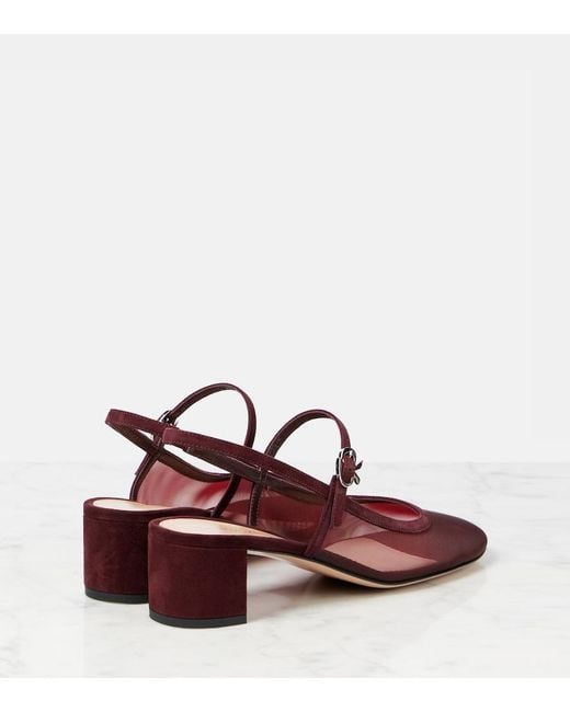 Gianvito Rossi Brown Francoise 45 Slingback Mary Jane Pumps