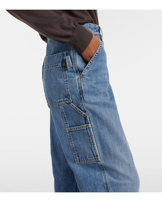 Bottega Veneta Blue Mid-Rise Cargo Jeans