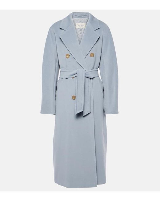 Cappotto Madame in lana e cashmere di Max Mara in Blue