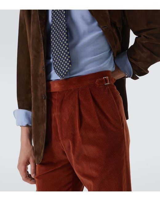 Dunhill Hose Aus Cord in Red für Herren