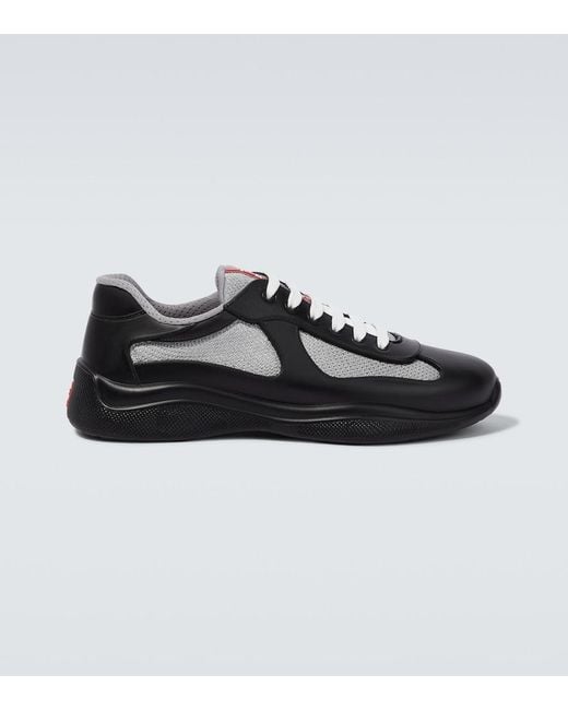 Prada Black Recycled Polyester-blend Sneakers for men