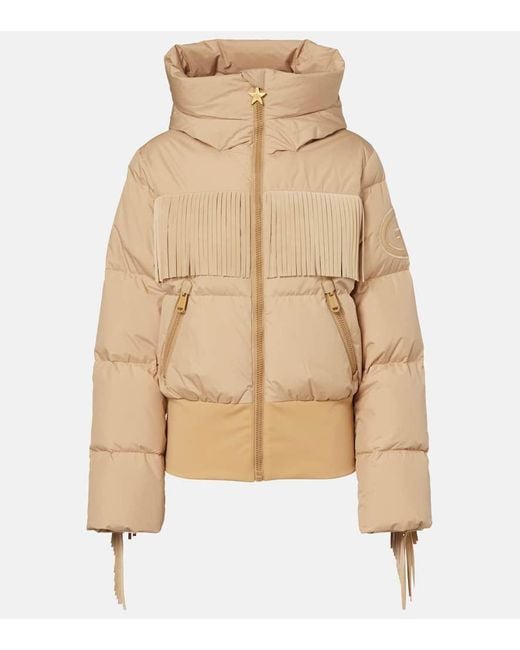 Goldbergh Natural Marna Fringed Down Ski Jacket
