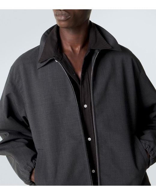 Auralee Black Wool Blouson Jacket for men