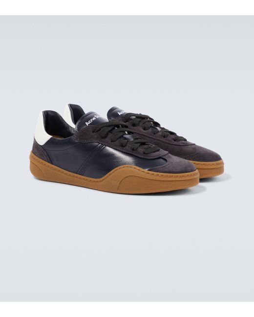 Acne Blue Leather Sneakers for men