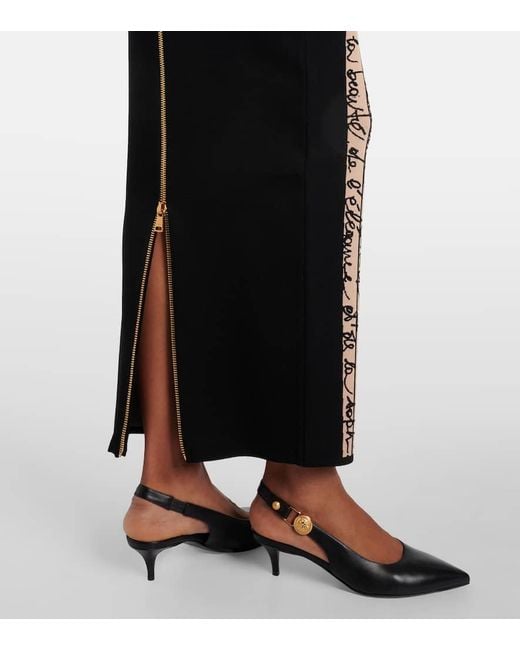 Balmain Natural Maxikleid Aus Strick