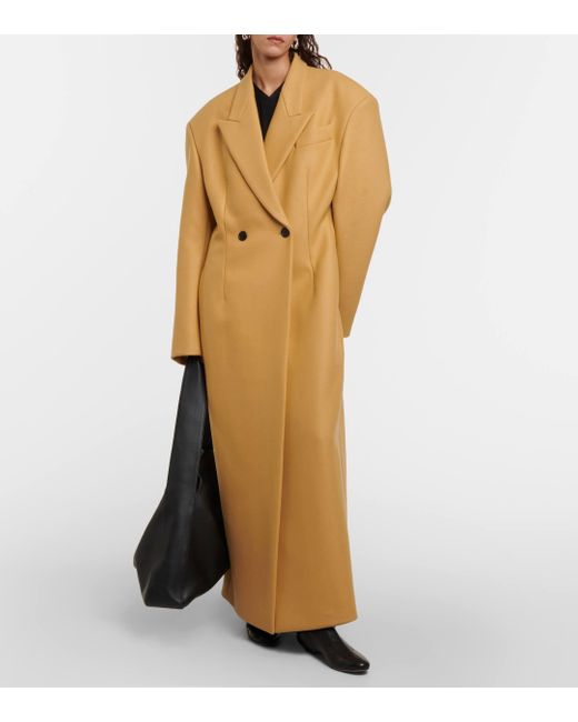 Khaite Yellow Conor Wool-blend Coat