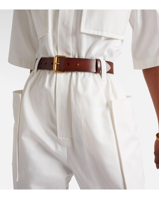 Combi-pantalon en coton Saint Laurent en coloris White