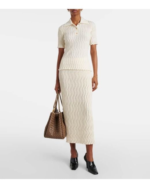 Bottega Veneta White Wool-Blend Sweater