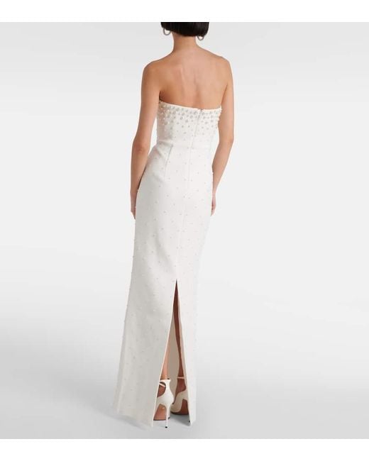 Rebecca Vallance White Bridal Robe Theresa Mit Zierperlen