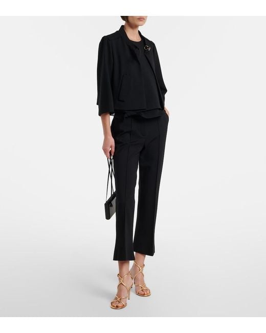 Dorothee Schumacher Black Emotional Essence Jersey Cropped Jacket