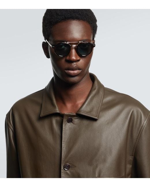 Occhiali Da Sole Rotondi Delage di Jacques Marie Mage in Brown da Uomo