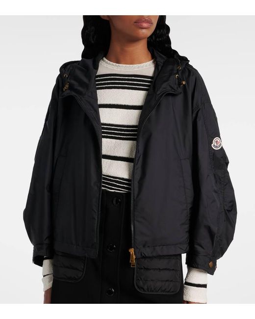 Moncler Black Regenmantel Vizille