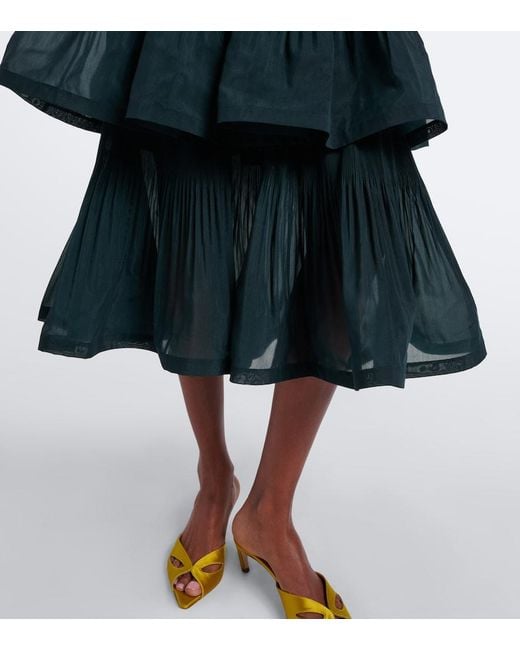 Zimmermann Black Pleated Tiered Bustier Dress