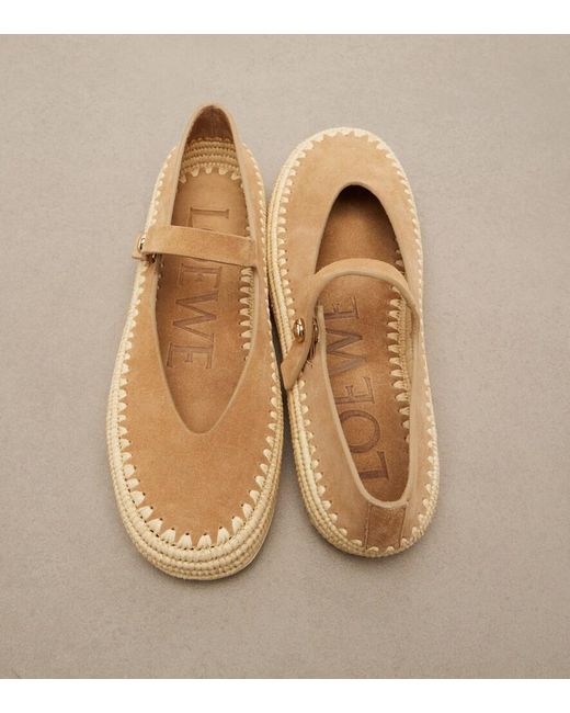 Loewe Brown Paula's Ibiza Rio Suede Espadrilles