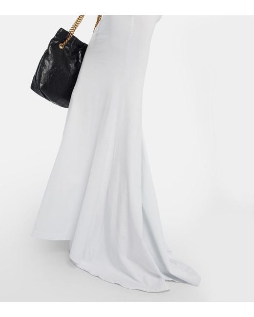 Balenciaga White T-shirt Jersey Maxi Dress