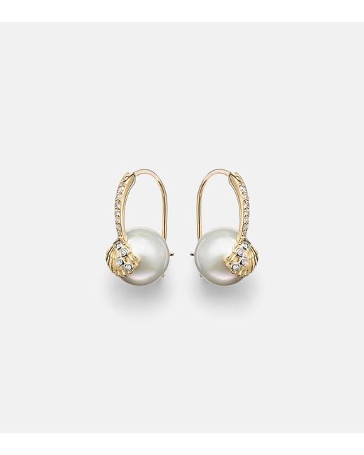 Sydney Evan White 14Kt Earrings With Pearls And Diamonds