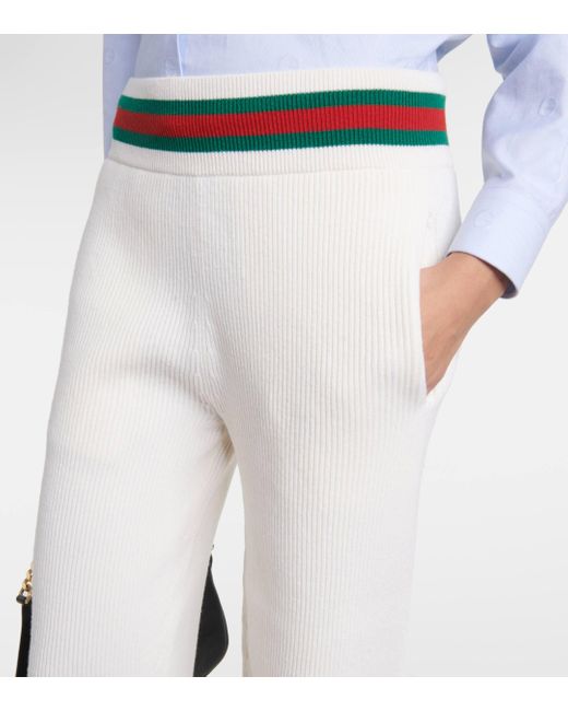 Pantalon de survetement en laine melangee Gucci en coloris Natural