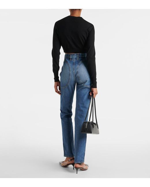 Alaïa Blue High-Rise Slim Jeans