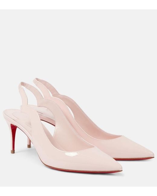 Christian Louboutin Pink Hot Chick Sling 70 Leather Slingback Pumps
