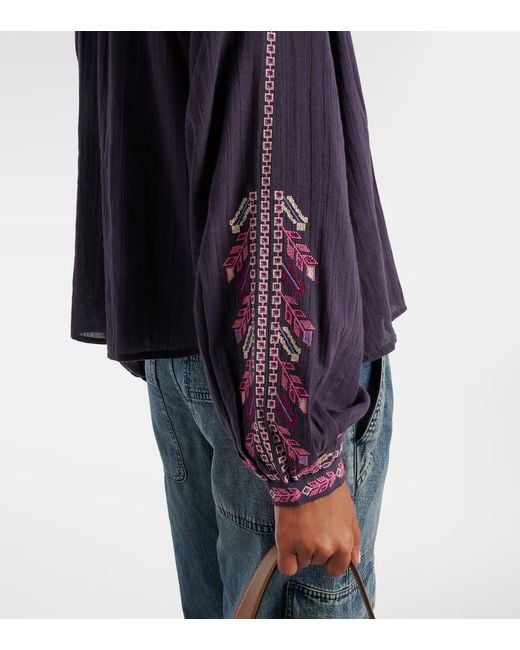 Blouse Lynne Brodee En Coton Isabel Marant en coloris Blue