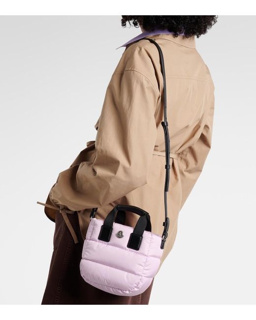 Moncler Pink Cardoc Micro Down Top-Handle Bag