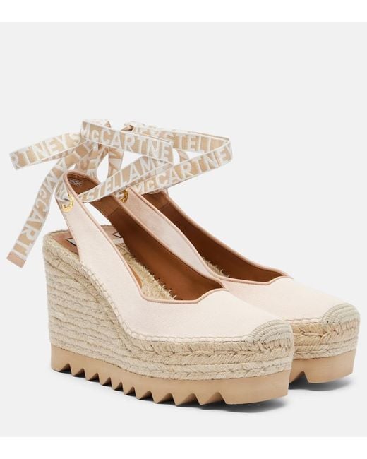 Stella McCartney Natural Gaia Espadrille Wedges