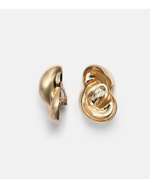 Pendientes De Clip Knot De Oro De 10 Ct Jennifer Fisher de color Metallic