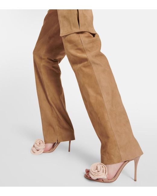Magda Butrym Natural Suede Cargo Pants