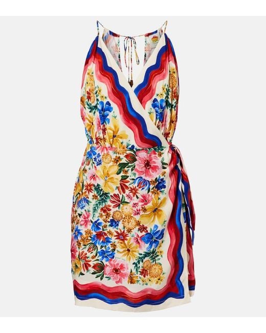Farm Rio Red Bedrucktes Minikleid Floraline