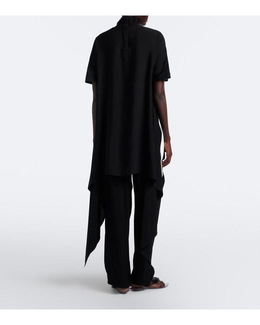Alaïa Black Asymmetric Cady Top