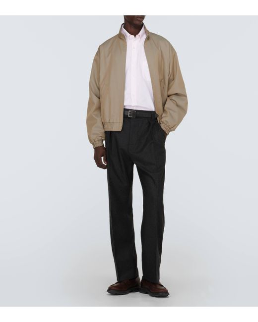 Chemise Oxford Agui rayee en coton Loro Piana pour homme en coloris White